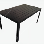 STOL VRTNI CRNI 180X90X70CM