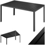 STOL VRTNI CRNI 150X90X70CM